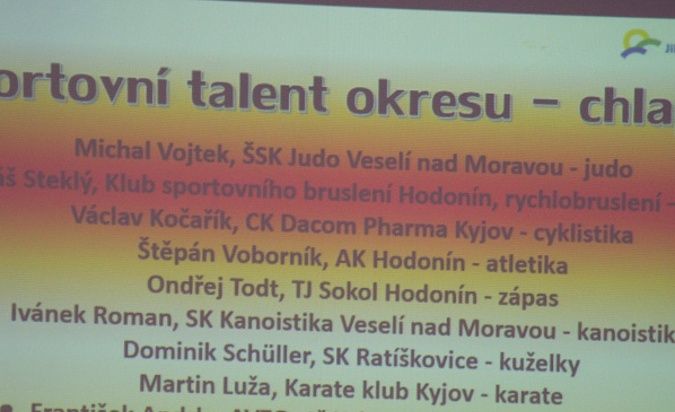 Nejlepším sportovcem okresu za rok 2015 mezi muži Filip Sasínek 